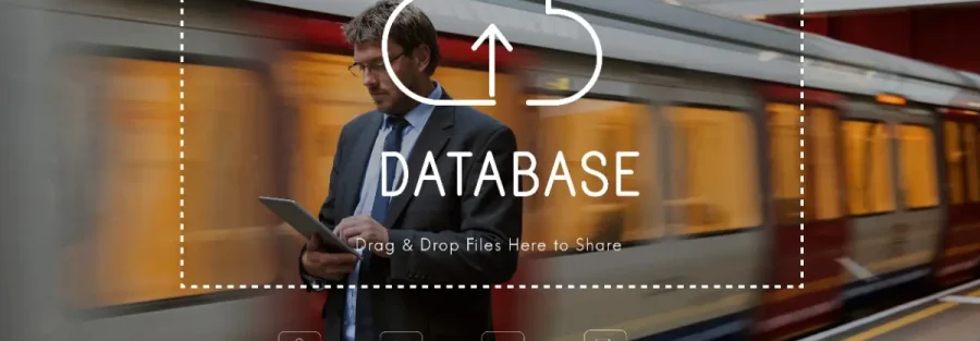 Business professional using cloud technology for secure Data Backup and Disaster Recovery Solutions Abu Dhabi, UAE, ensuring business continuity and data protection.