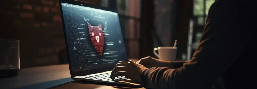 young adult businessman sitting desk typing generated by ai 11zon